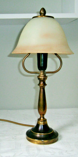 Alte tischlampe messing mit - alte,