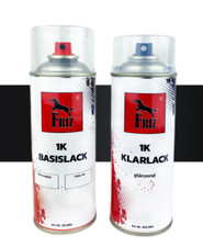 FRIZ Spraydosen Set 400ml für VW LC9Z Black Magic Perleffekt + 400ml Klarlack