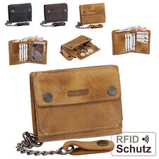 Leder Bikerbörse mit Kette