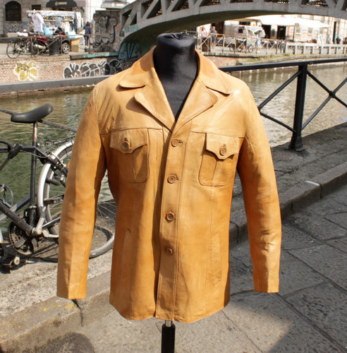 Herren lederjacke whisky - , 70