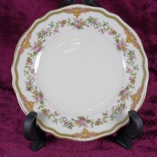 Krautheim Astrid Blumenranke, 6 Teller Goldrand Porzellan Ø 15,5cm