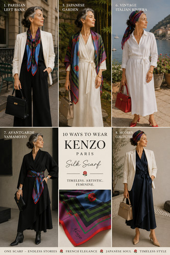 Kenzo paris seidentuch 90x90 - kenzo,