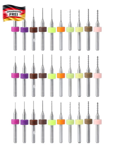 Pcb micro spiralbohrer set - micro, 10