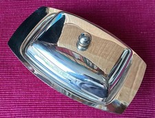 Versilberte Butterdose mit
