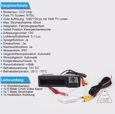 Rückfahrkamera für Audi A6 Avant 4F2 4F5 4B 4B2 C5 C6 A8 4H2 4H8 4HC Heckklappe