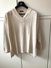 Oversize Pullover aus Baumwolle und Leinen, Damen, Größe 44-46, Mailand, Vintage