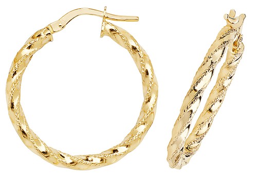 Gelb gold paar creolen - gold,