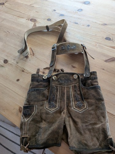 Lederhose 122 128 braun sehr - lederhose, 122/128