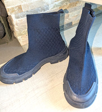 modischer Strumpfstiefel Stiefel Stiefelette * BLAU * Gr. 39