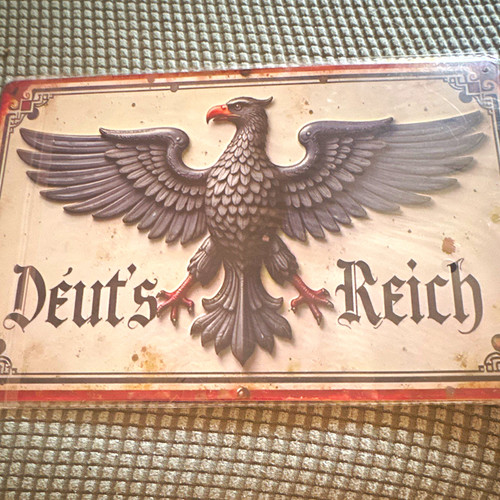 Blechschild deutsches - blechschild, „deutsches