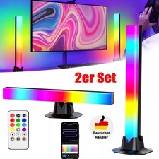 2x LED Lightbar RGB Gaming Lampe Ambiente Licht Bar TV Hintergrundbeleuchtung