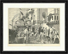 Reinschiff mit Sand und Steinen A. Kircher Matrosen Besen Trog  Faksimile_E 9243