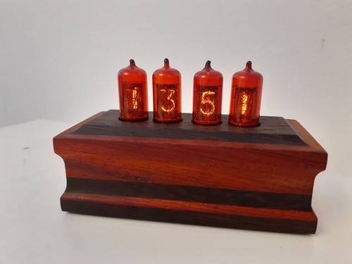 Padouk and wenge nixie - padouk, clock