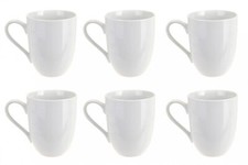 Kaffeebecher Kaffeetassen Porzellan Weiß mit Henkel 6 Stück Set Modellauswahl