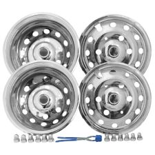 Satz Edelstahl Radkappen