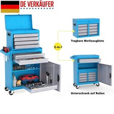 Werkstattwagen mit 5 Schubladen Werkzeugschrank Werkzeugkasten 360°-Rollen