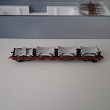 Tillig 18136, Niederbordwagen Res 676, DB Ep. VI, "Max Bögl" Tübbinge, TT 1:120