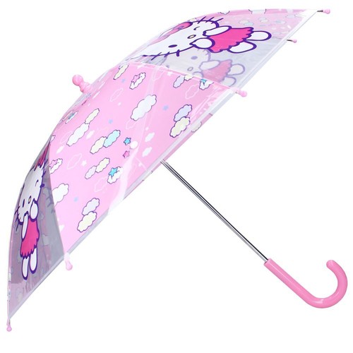 Stockschirm rosa transparent - stockschirm, &