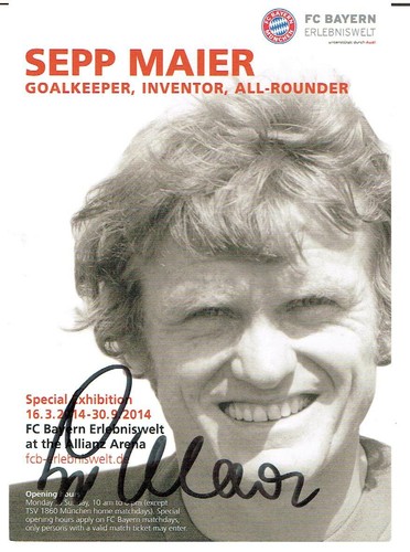Sepp maier werbekarte - maier, /