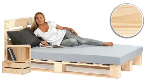 Palettenbett aus holz holzbett - aus,