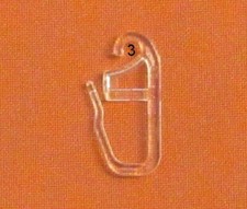 Überklipshaken klar Öse 3mm für Ringe Faltenlegehaken Gardinenhaken Faltenhaken