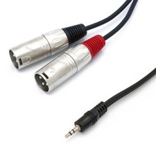 3 m Y-Audiokabel 3,5 mm Klinke