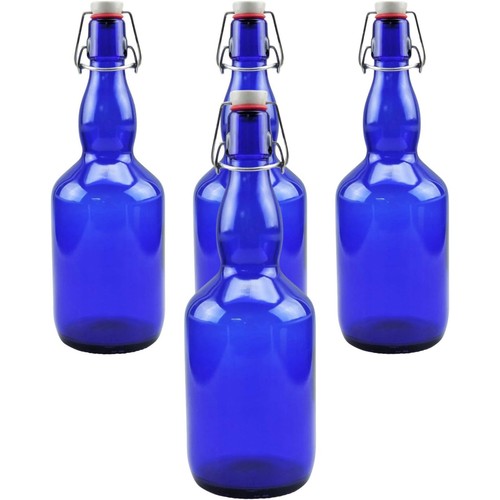 Blaue glasflasche 75 - glasflasche, 0,75