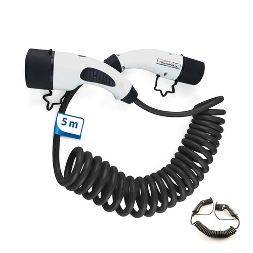 Spiral ladekabel phasig - 5m,