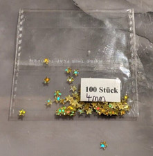 100 Pailletten Sterne ca. 4 mm gelb Effekt Streudeko Glitzer Weihnachten basteln