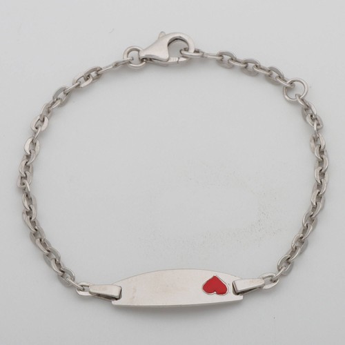 Kinder gravurarmband herz rot - kinder,