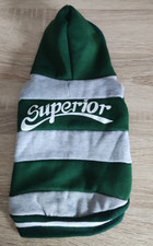 Warmer Hundepullover Kapuzenpullover  grau grün GR.XS NEU