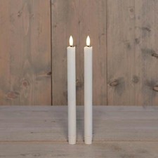 LED Stabkerzen weiß 6/18h