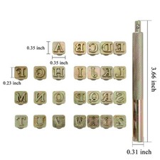 Leder Stempel Alphabet