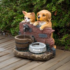 esotec Solarbrunnen Hund Welpe