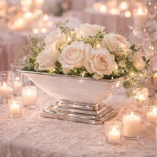 Dekoschale Keramik 25cm Weiß