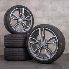 Audi TT TTS Felgen 19 Zoll 8S Sommerräder Facetten Design 8S0601025H titan