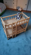 Doppelstock-Puppenbett, Holz, mit Leiter, Goki (?), 54cm x 52,5cm x 29,5cm