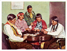 119/674 SAMMELBILD INDIANER BEIM BRIDGESPIEL