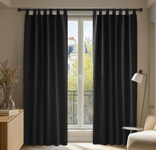 2er Set Deconovo Vorhang Blickdicht Schlaufen Gardinen Thermogardin 230x130cm