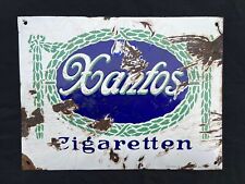 altes emailschild Xantos Cigaretten Jugendstil antik um 1910 Zigaretten