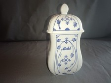 Julius Lange Porzellan Indisch Blau Strohblume Saks blau Vorratsdose Mehl