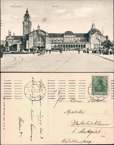 Ansichtskarte wiesbaden - ansichtskarte,