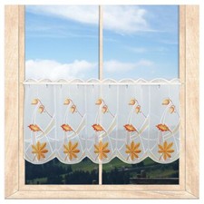 Scheibengardine Herbstlaub