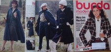 BURDA MODEN 80/09 Trachten Folklore Stricken Häkeln Glockenrock Wildkatze 80er J
