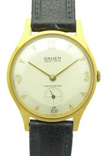 GRUEN very thin PRECISION ART DECO DESIGN DOUBLÈ HERRENUHR - aus den 40er Jahren