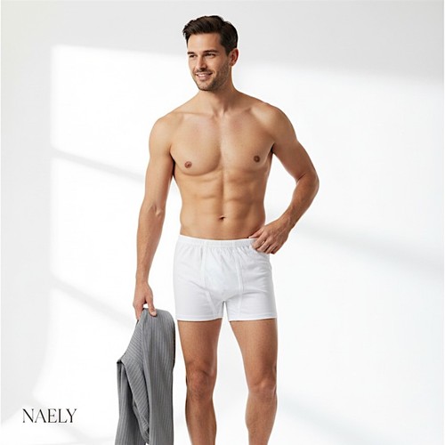 Herren boxershorts weiß 2er - boxershorts,