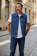 Wrangler Weste Jeans Blau Gr