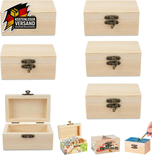 Holz schatzkisten set mini - set, 6x