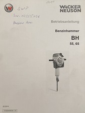 #26-55 Wacker Neuson BH 55 65  Bedienungsanleitung service manual Wartung