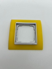 Gira Event System 55 1-fach Rahmen Opak Gelb Einsatz Silber Alu